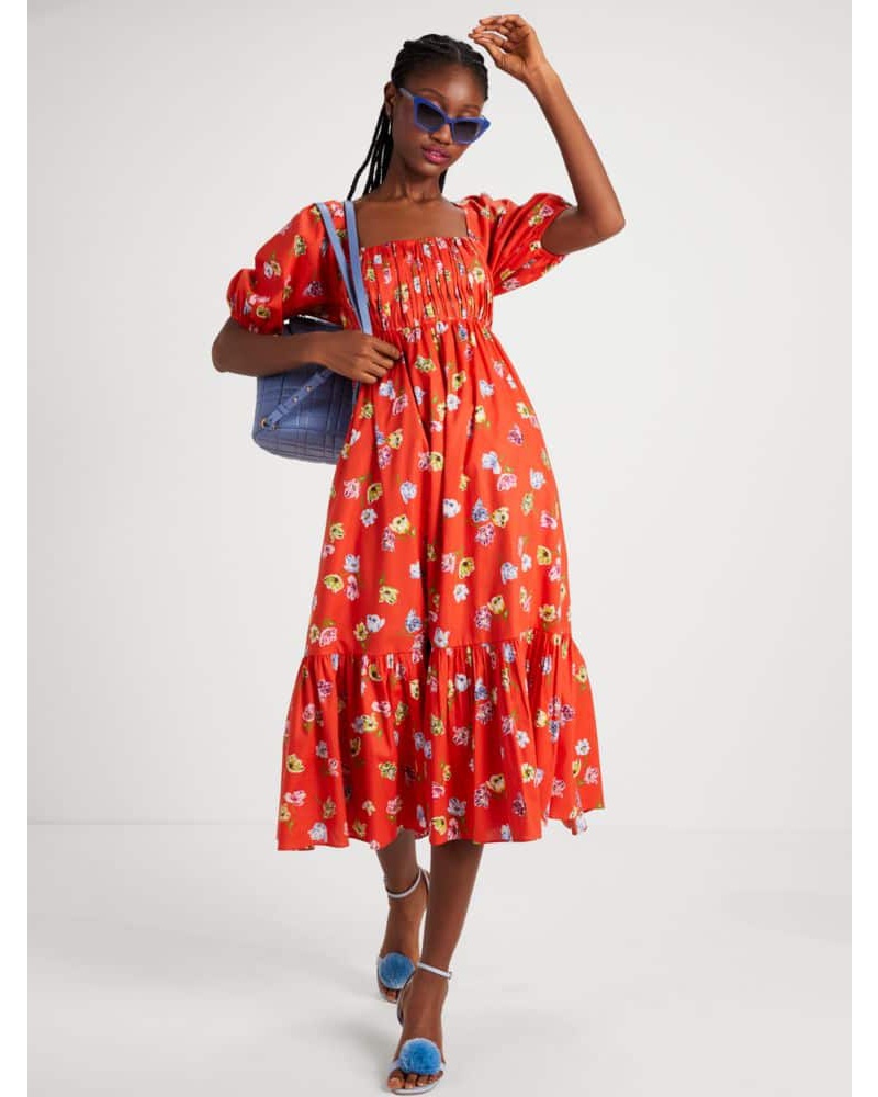 Kate Spade Damen Tulip Toss Kleid mit Karree-Ausschnitt Kate Spade Damen Tulip Toss Kleid mit Karree-Ausschnitt