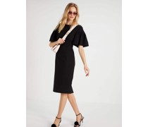 Kleid aus Ponté mit Volantärmeln