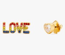 Rainbow Love Ohrstecker, Asymmetrisch
