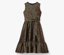 Modern Leopard Kleid aus Brokat
