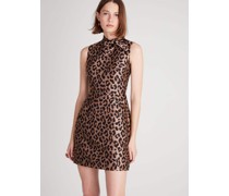 Leopard Knott Kleid aus Jacquard
