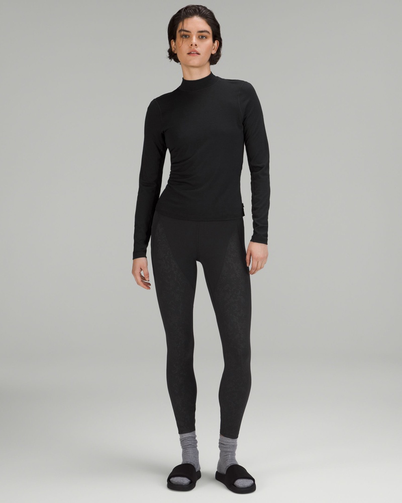 LULULEMON Damen lululemon lab Langarmshirt aus Merinowollmischung mit Stehkragen LULULEMON Damen lululemon lab Langarmshirt aus Merinowollmischung mit Stehkragen