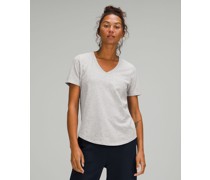 Love T-Shirt Mit V-Ausschnitt Heathered Core Light Grey