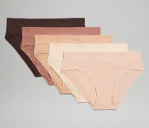 UnderEase Bikini-Unterwäsche mit mittelhohem Bund 5er-Pack