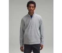 Strukturierter Sweater mit halblangem Reißverschluss aus doppelt gestrickter