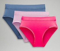 UnderEase Bikini-Unterwäsche mit hohem Bund 3er-Pack