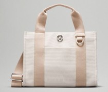 Two-Tone Canvas Tote Bag Mini 4.5L – Weiß
