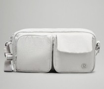 Umhängetasche mit mehreren Taschen, 2,5 L – Weiß