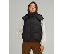 Wunder Puff Crop-Weste für Frauen - Schwarz