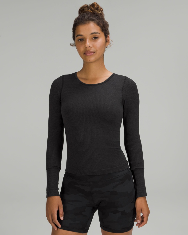 LULULEMON Damen Ebb to Street Langarmshirt in Taillenlänge Nur online erhältlich