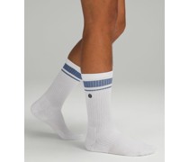 Men's Daily Stride Ribbed Comfort Crew Socks Stripe