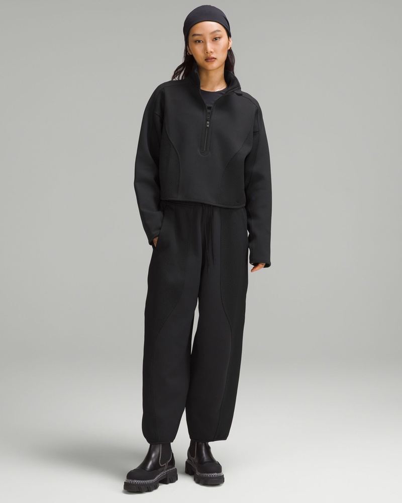 LULULEMON Damen Hose aus gemischtem Material im Relaxed Fit mit zulaufendem Bein und hohem Bund