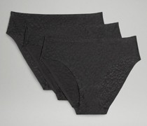 InvisiWear Bikini-Unterwäsche mit Performance-Spitze und mittelhohem Bund 3er-Pack