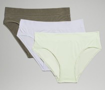 UnderEase Bikini-Unterwäsche mit mittelhohem Bund 3er-Pack