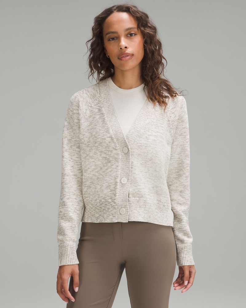 LULULEMON Damen Kastenförmiger Cardigan aus Baumwollmischung
