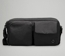 Umhängetasche mit mehreren Taschen, 2,5 L – Schwarz