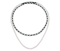'REINE' DOUBLE NECKLACE WITH PEARLS
