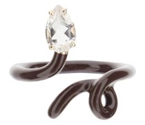BABY VINE TENDRIL RING DROP CUT CRYSTAL