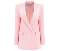 BIANCA BLAZER IN CORAL CADY AND SATIN