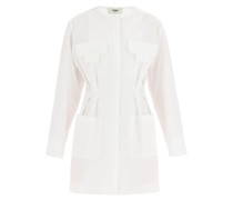MINI POPLIN DRESS WITH FF BAGUETTE DETAILS