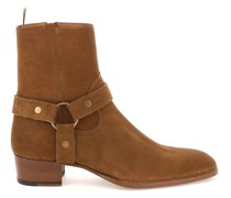 SUEDE WYATT 40 HARNESS ANKLE BOOTS