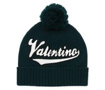 BOBBLE HAT WITH LOGO EMBROIDERY