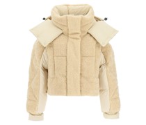 'PUFFA RING BEAR' TEDDY CROPPED PUFFER JACKET