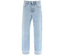 LOGO PATCH CROPPED JEANS