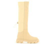LEATHER AND FABRIC COMBAT BOOTS