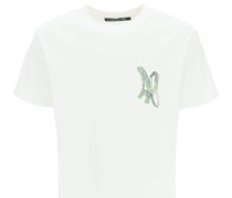 MONOGRAM EMBROIDERY AND REAR MAXI PRINT T-SHIRT