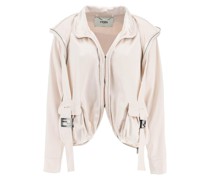 SATIN BLOUSON JACKET WITH CARGO POCKETS