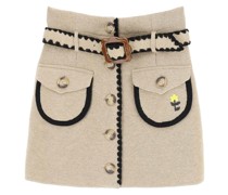 'HEGA' BETED KNIT MINI SKIRT