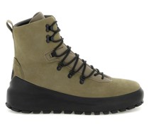 SUEDE LEATHER LACE-UP ANKLE BOOTS