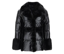 PUFFER JACKET WITH FAUX FUR DETAILS