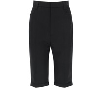 TAILORED SHORTS IN GRAIN DE POUDRE