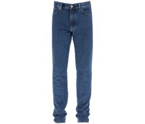 STONE-WASHED ORGANIC DENIM JEANS