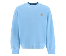EMBROIDERED LOGO CREW-NECK SWEATSHIRT