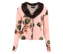 FLORAL PRINT TWIN SET WITH FAUX FUR S