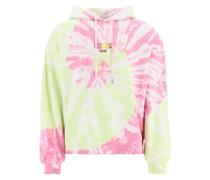 GLITTER LOGO TIE-DYE HOODIE
