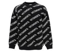 ALL-OVER JACQUARD LOGO PULLOVER