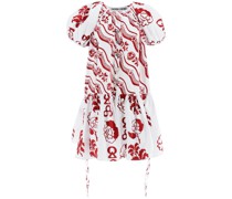'EFI' DRESS WITH FLOCKED PRINT