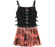 'APOLLO' MINI DRESS WITH PLEATED SKIRT