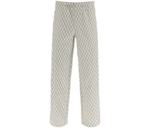GEOMETRIC JACQUARD PANTS WITH SIDE OPENING