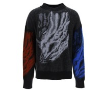 AND MOHAIR JACQUARD SWEATER