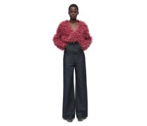 Luxury Cropped cardigan in mohair blend