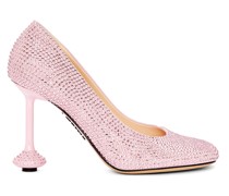 Luxury Toy pump in suede and allover rhinestones