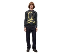 Luxury L intarsia sweater in wool