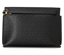Luxury Mini Repeat T Pouch in embossed silk calfskin