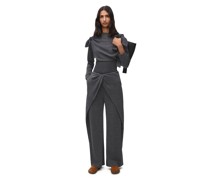 Luxury Draped trousers in wool and cashmere