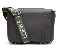 Luxury XS Military messenger bag in supple smooth calfskin and jacquard